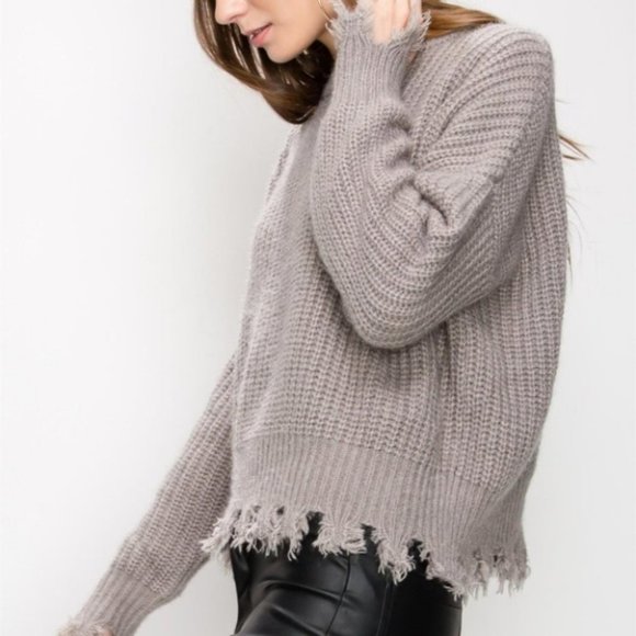 MAISY Distress Boxy Sweater - Picture 3 of 4